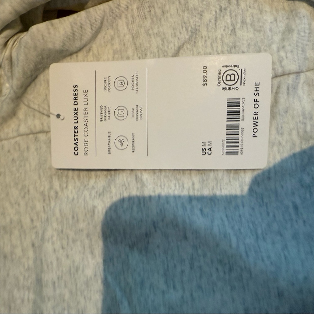 Athleta Coaster Luxe Dress - Size Medium Light Grey NWT - Picture 2 of 5